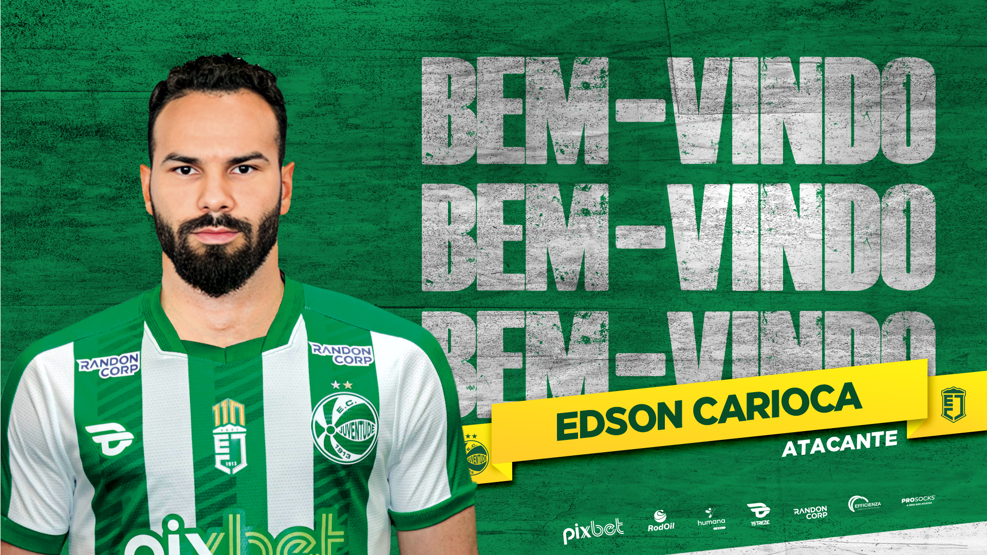 Atacante Edson Carioca é o novo reforço do Juventude