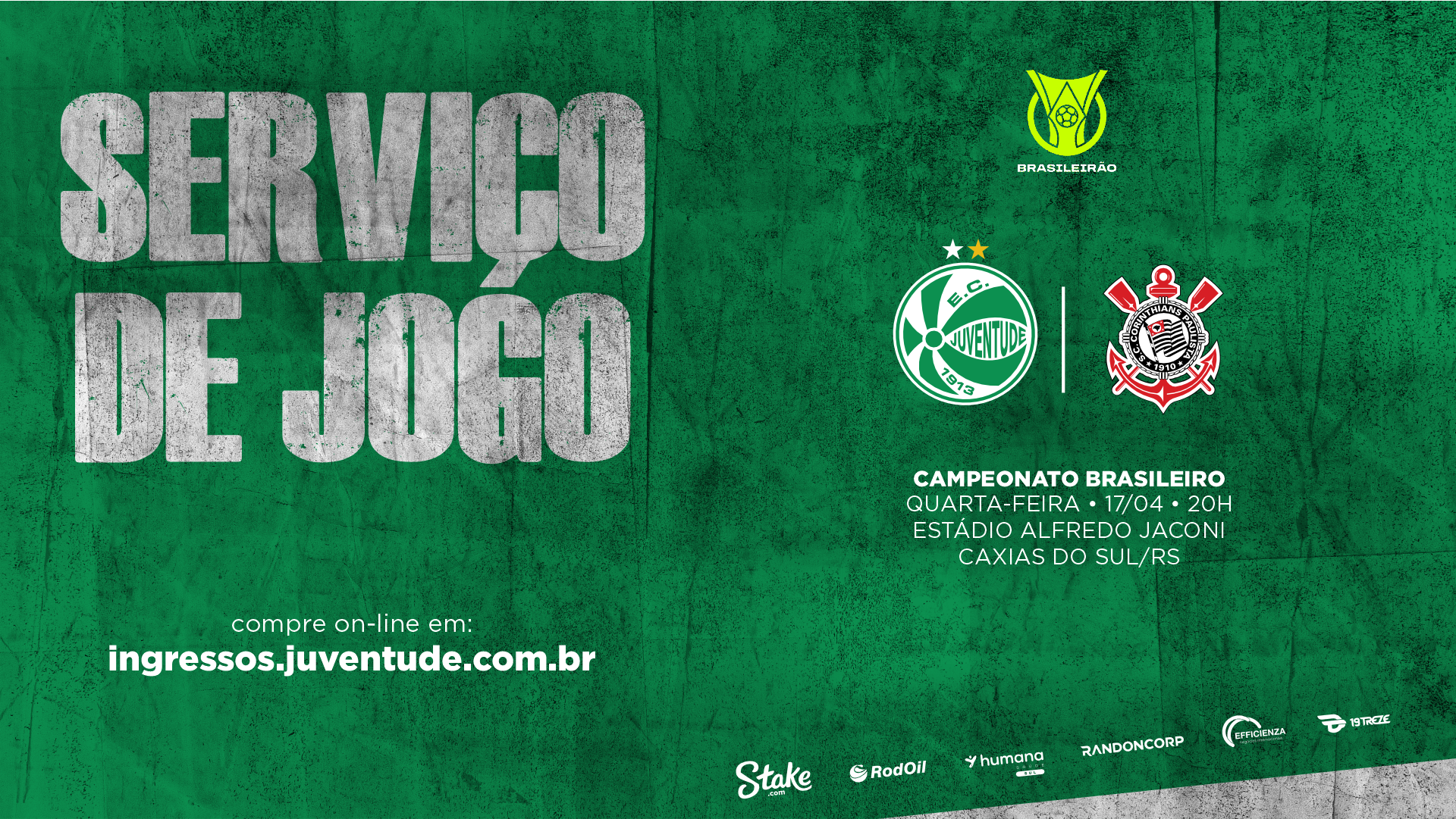 Serviço de jogo: Juventude x Corinthians