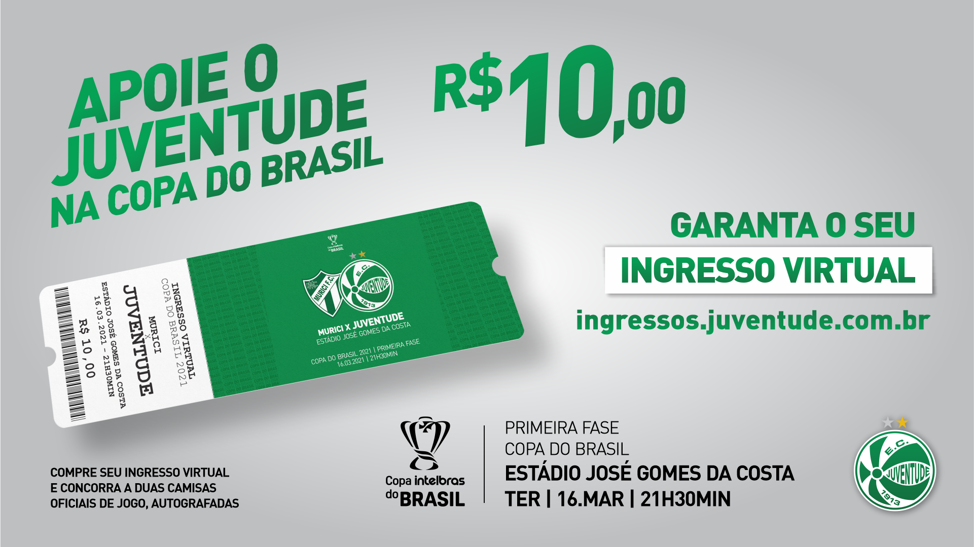 Compre seu ingresso virtual e concorra a duas camisas oficiais de jogo