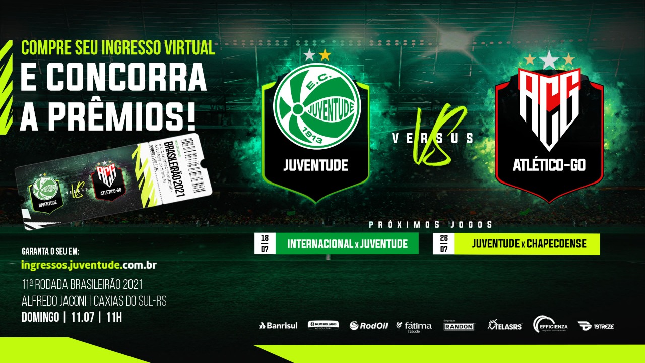 Ju começa a venda dos ingressos virtuais para o jogo contra o Atlético-GO