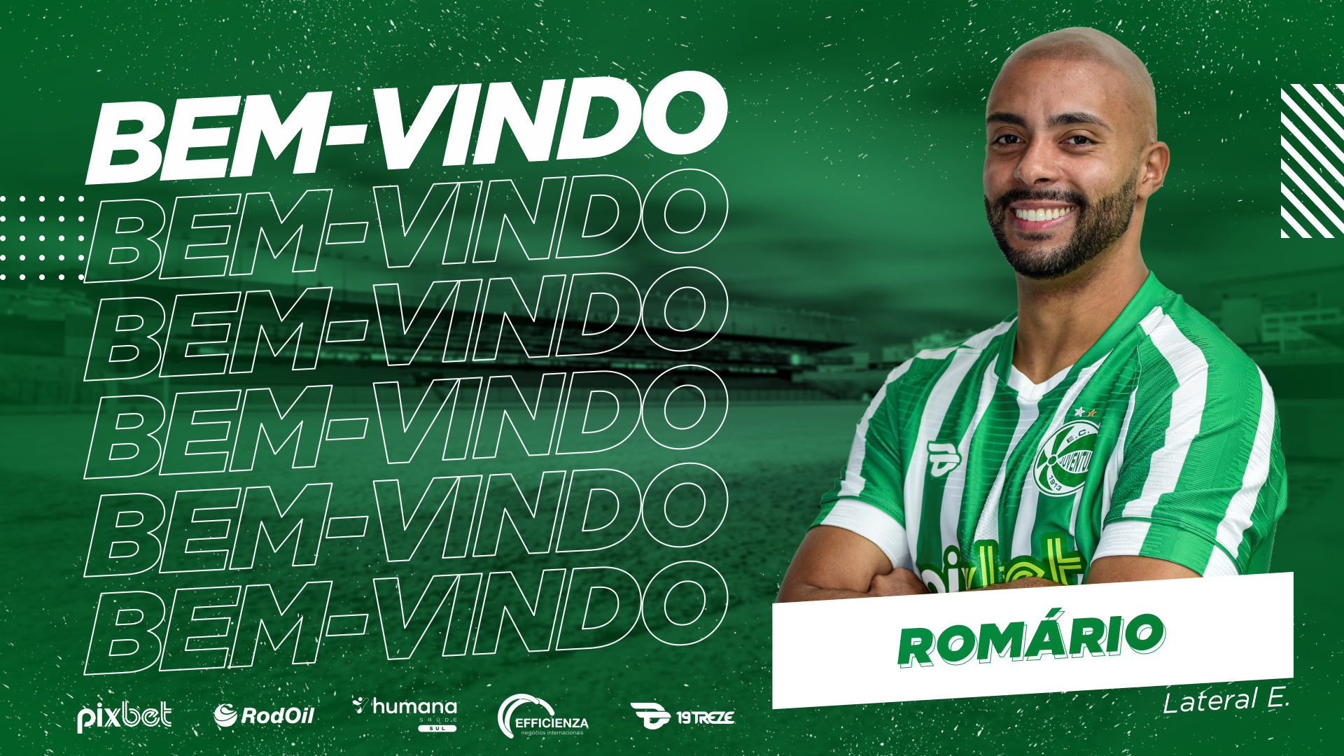 Lateral-esquerdo Romário é o primeiro reforço do Ju para a Série B